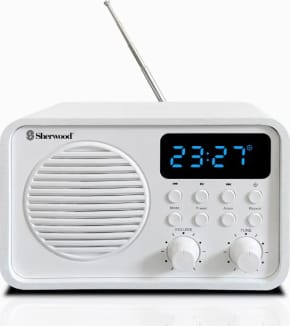 רדיו שעון מעורר שרווד דגם SR201 לבן